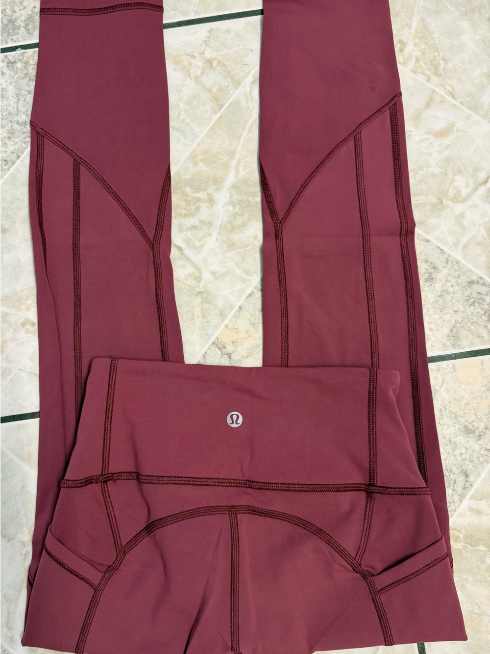 lululemon athletica High-Rise Full-Length Leggings — Burgundy Size 2